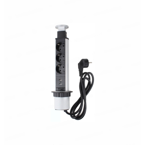 Izvlačna utičnica 3 x schuko + 2 x USB POP73G2U