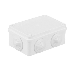 Kutija razvodna nadžbukna 120x80x50mm 6 uvoda bijela S-BOX 206B