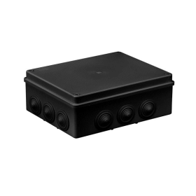 Kutija razvodna nadžbukna 240x190x90mm 12 uvoda crna IP65 S-BOX 506C