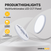 Panel LED 18W 3CCT 1880lm ø225x17mm ugradbeni/nadgradni podesiv ENOVALITE ELED300211