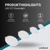 Panel LED 6W 3CCT 525lm ø115x32mm downlight podesiv s difuzorom ugradbeni okrugli LUXULA LX300110