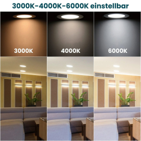 Panel LED 6W 3CCT 525lm ø115x32mm downlight podesiv s difuzorom ugradbeni okrugli LUXULA LX300110