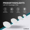 Panel LED 18W 3CCT 1880lm ø220x32mm IP44 downlight podesiv s difuzorom ugradbeni okrugli dimabilni LUXULA LX300116
