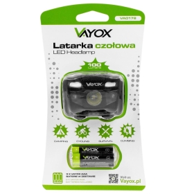 Naglavna svjetiljka LED+2x LED 100lm IPX4 VA0178