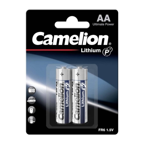 Baterija litijeva 1,5V AA, Li-FeS2, blister 2 kom, Camelion 2400300112