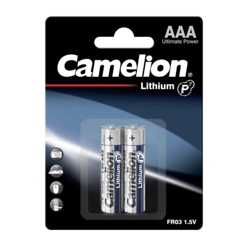 Baterija litijeva 1,5V AAA, Li-FeS2,blister 2 kom, Camelion 2400300117