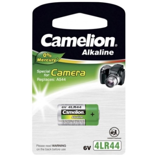 Baterija alkalna 6V 1/2 AA  za foto, bez žive, 4LR44, Camelion 2400002103