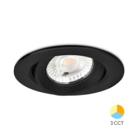 Stropna svjetiljka 10W 3CCT 770lm fi112 IP20 ugradbena okrugla SPOT crna BRAYTRON BD02-01081