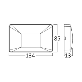 Zidna svjetiljka 3W 3CCT 240lm 134x85x13mm IP65 IK06 crna VEKTA BRAYTRON BG38-02181