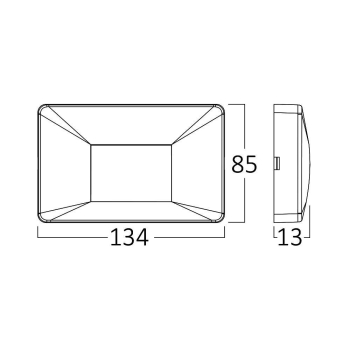 Zidna svjetiljka 3W 3CCT 240lm 134x85x13mm IP65 IK06 crna VEKTA BRAYTRON BG38-02181
