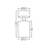 Kućište za GU10 žarulju max 35W fi60 IP20 okruglo zlatno-crno BRAYTRON BH04-00806