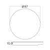 Zidna svjetiljka za stepenice Cover fi97mm okrugli crni BRAYTRON BH07-00101