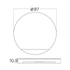 Zidna svjetiljka za stepenice Cover fi97mm srebrni BRAYTRON BH07-00113