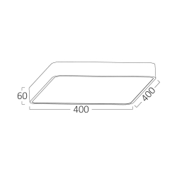 Stropna svjetiljka 36W 3/1 400x400mm IP20 promjenjiva vataža kvadratna zlatna BRAYTRON BH16-05386