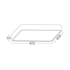 Stropna svjetiljka 36W 3/1 400x400mm IP20 promjenjiva vataža kvadratna zlatna BRAYTRON BH16-05386