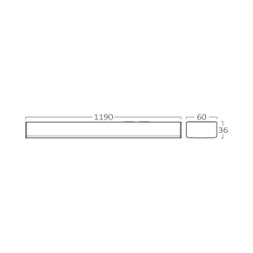 Linearna svjetiljka 36W 3CCT 4320lm IP40 s crnim okvirom BRAYTRON BN20-11281