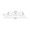 Panel LED 3W 3CCT 220lm IP40 ugradbeni okrugli bijeli BRAYTRON BP01-60380