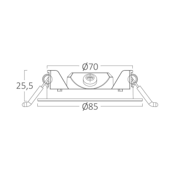 Panel LED 3W 3CCT 220lm IP40 ugradbeni okrugli bijeli BRAYTRON BP01-60380