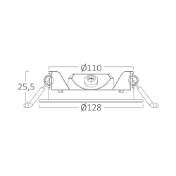 Panel LED 6W 3CCT 470lm IP40 ugradbeni okrugli bijeli BRAYTRON BP01-60680