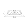 Panel LED 12W 1120lm 3CCT IP40 ugradbeni okrugli bijeli BRAYTRON BP01-61280