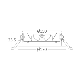 Panel LED 12W 1120lm 3CCT IP40 ugradbeni okrugli bijeli BRAYTRON BP01-61280