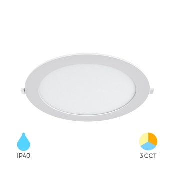 Panel LED 18W 3CCT 1760lm IP40 ugradbeni okrugli bijeli BRAYTRON BP01-61880