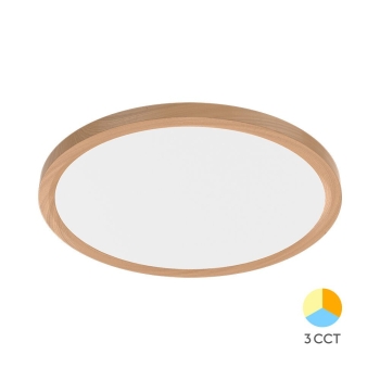 Stropna svjetiljka 45W 3CCT 5280lm fi500mm IP20 okrugla imitacija drva 3 GODINE GARANCIJE BRAYTRON BP07-00587