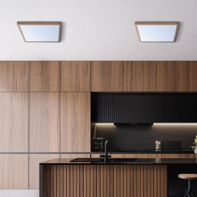 Stropna svjetiljka 20W 3CCT 1980lm 230x230mm IP40 kvadratna imitacija drva 3 GODINE GARANCIJE BRAYTRON BP07-10287