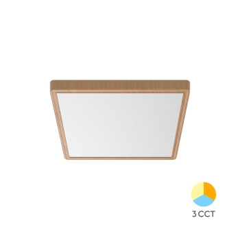 Stropna svjetiljka 20W 3CCT 1980lm 230x230mm IP20 kvadratna imitacija drva 3 GODINE GARANCIJE BRAYTRON BP07-10287