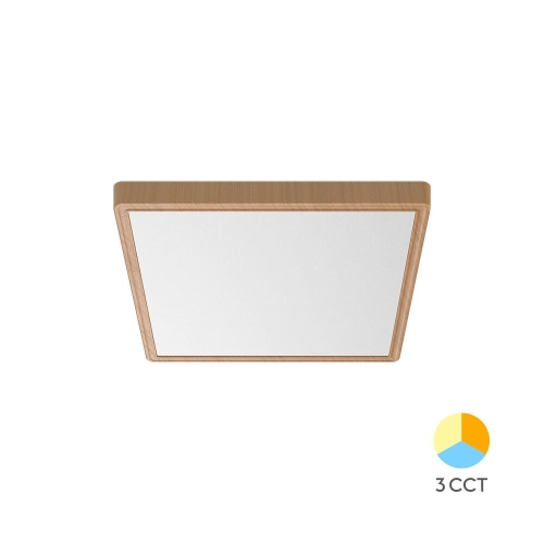 Stropna svjetiljka 20W 3CCT 1980lm 230x230mm IP20 kvadratna imitacija drva 3 GODINE GARANCIJE BRAYTRON BP07-10287