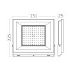 Reflektor LED 100W 11000lm 6500K IP65 IK05 crni BRAYTRON BT66-09131