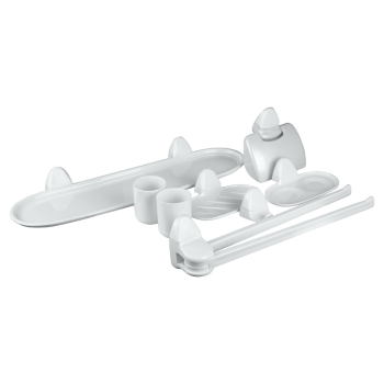 Kupaonski set od 8 dijelova, bijela, DPM BTH012