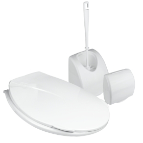 WC set - univerzalna daska, četka, držač za papir, bijela BTH174