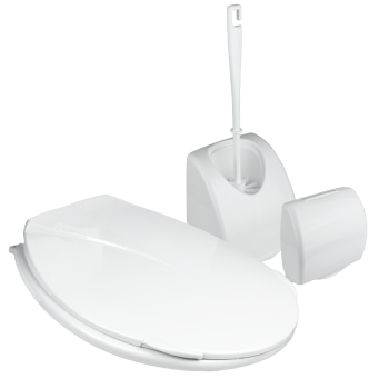 WC set - univerzalna daska, četka, držač za papir, bijela BTH174