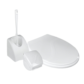 WC set - daska, četka, držač za papir, bijela, DPM BTH197