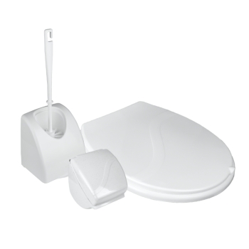 WC set - daska, četka, držač za papir, bijela, DPM BTH197