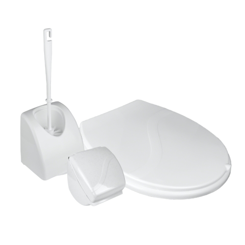 WC set - daska, četka, držač za papir, bijela, DPM BTH197