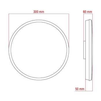 Stropna svjetiljka 30W 4000K 2250lm fi300 IP20 okrugla 2u1 bijela/crna Germina DPM GW-0189 Stropna svjetiljka 30W 4000K 2250lm fi300 IP20 okrugla 2u1 bijela/crna Germina DPM GW-0189