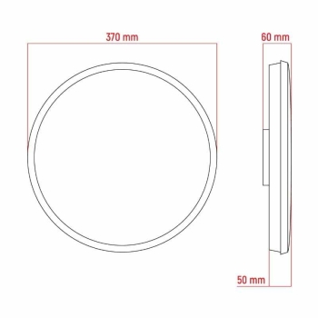 Stropna svjetiljka 42W 4000K 3150lm fi370 IP20 okrugla 2u1 bijela/crna Germina DPM GW-0190 Stropna svjetiljka 42W 4000K 3150lm fi370 IP20 okrugla 2u1 bijela/crna Germina DPM GW-0190