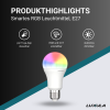 Žarulja LED 9W RGB+CCT 906lm E27 SMART upravljanje Tuya aplikacijom LUXULA LX100300