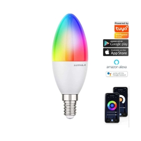 Žarulja LED 5W RGB+CCT 464lm E14 SMART upravljanje aplikacijom Tuya svijeća LUXULA LX100330