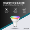 Žarulja LED 5W RGB+CCT 387lm GU10 SMART upravljanje aplikacijom Tuya LUXULA LX100360