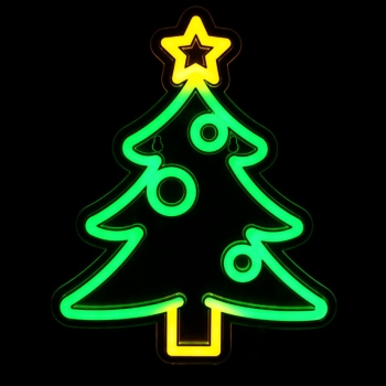 Neonski znak LED božićno drvce 22.5 x 28 cm NEO022
