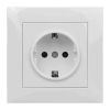 Utičnica Schuko s okvirom 250V/16A Next bijela DPM NXT1012W