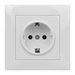 Utičnica Schuko s okvirom 250V/16A Next bijela DPM NXT1012W