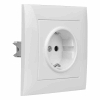 Utičnica Schuko s okvirom 250V/16A Next bijela DPM NXT1012W
