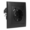 Utičnica Schuko +2 USB s okvirom Next crna DPM NXT1035B Utičnica Schuko +2 USB s okvirom Next crna DPM NXT1035B