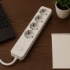 Prenosiva utičnica 4xSchuko sa prekidačem, bijela, 1,5 m, kabel 3x1.5mm2 DPM SMP4015W