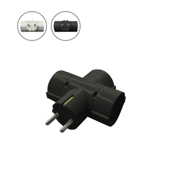 Schuko električni razdjelnik, 3 utičnice bijela DPM SP907W