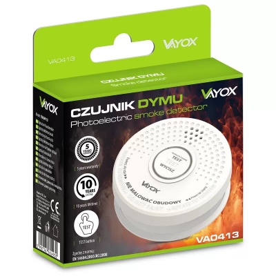 Detektor dima bežični  sa zamjenjivom baterijom 5 godina garancije VA0413